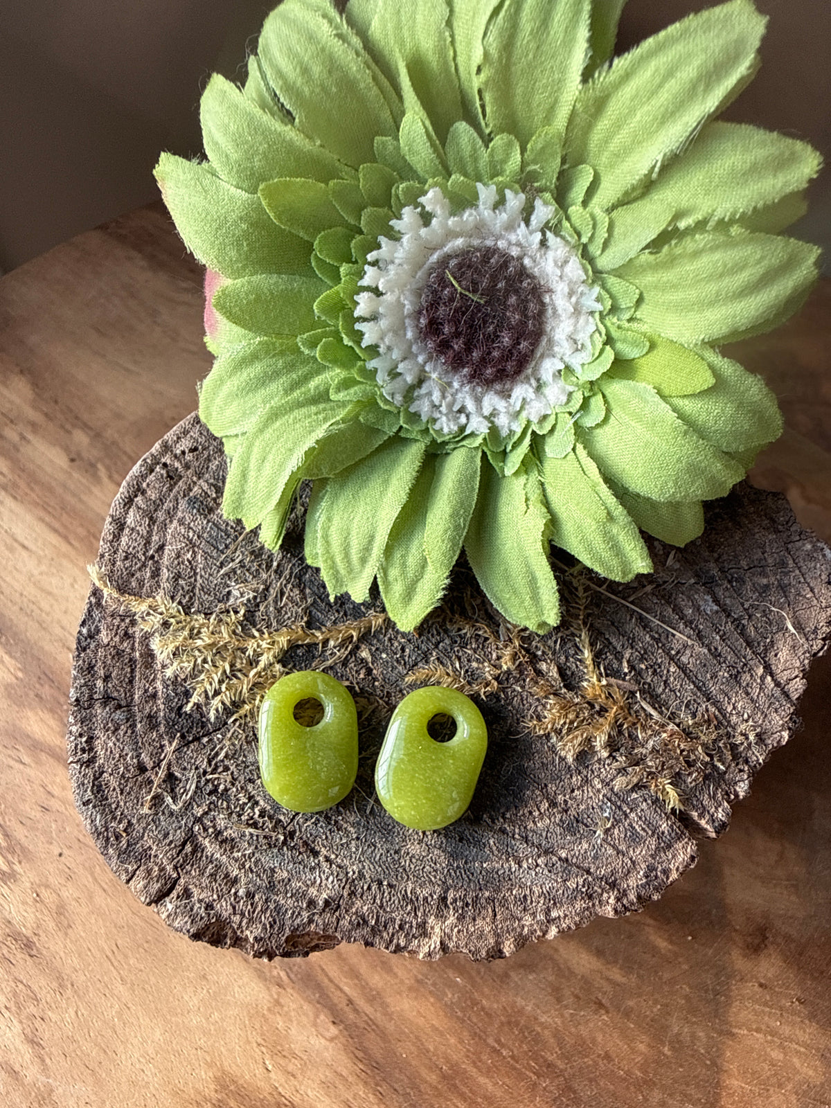 Pampilles "Agathe" Vert Olive