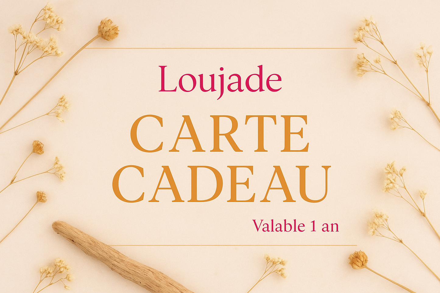 🎁 Carte Cadeau – Offrez la liberté de choisir