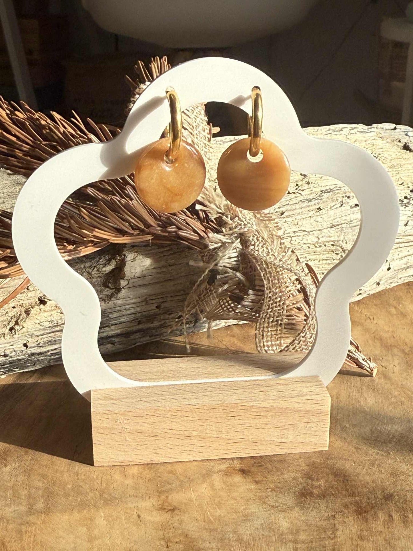 Pampilles "Eulalie" Ambre/Caramel