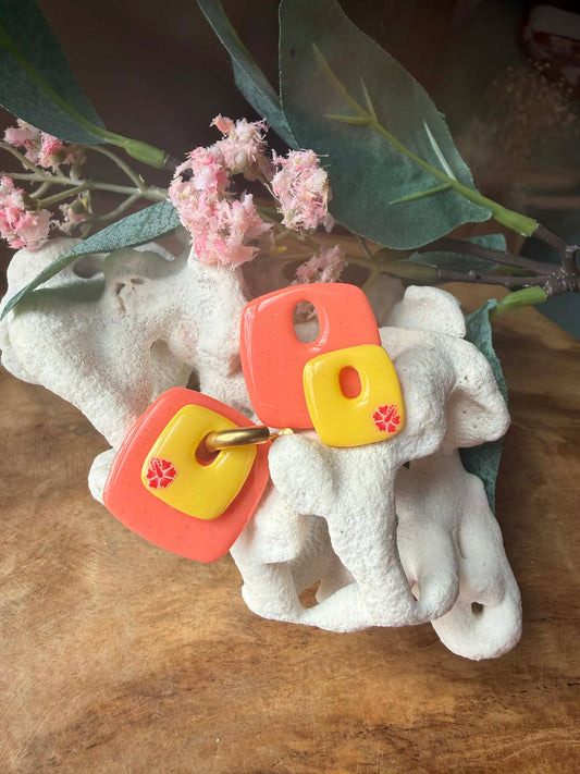 🌸 Coffret Méline – orange & jaune