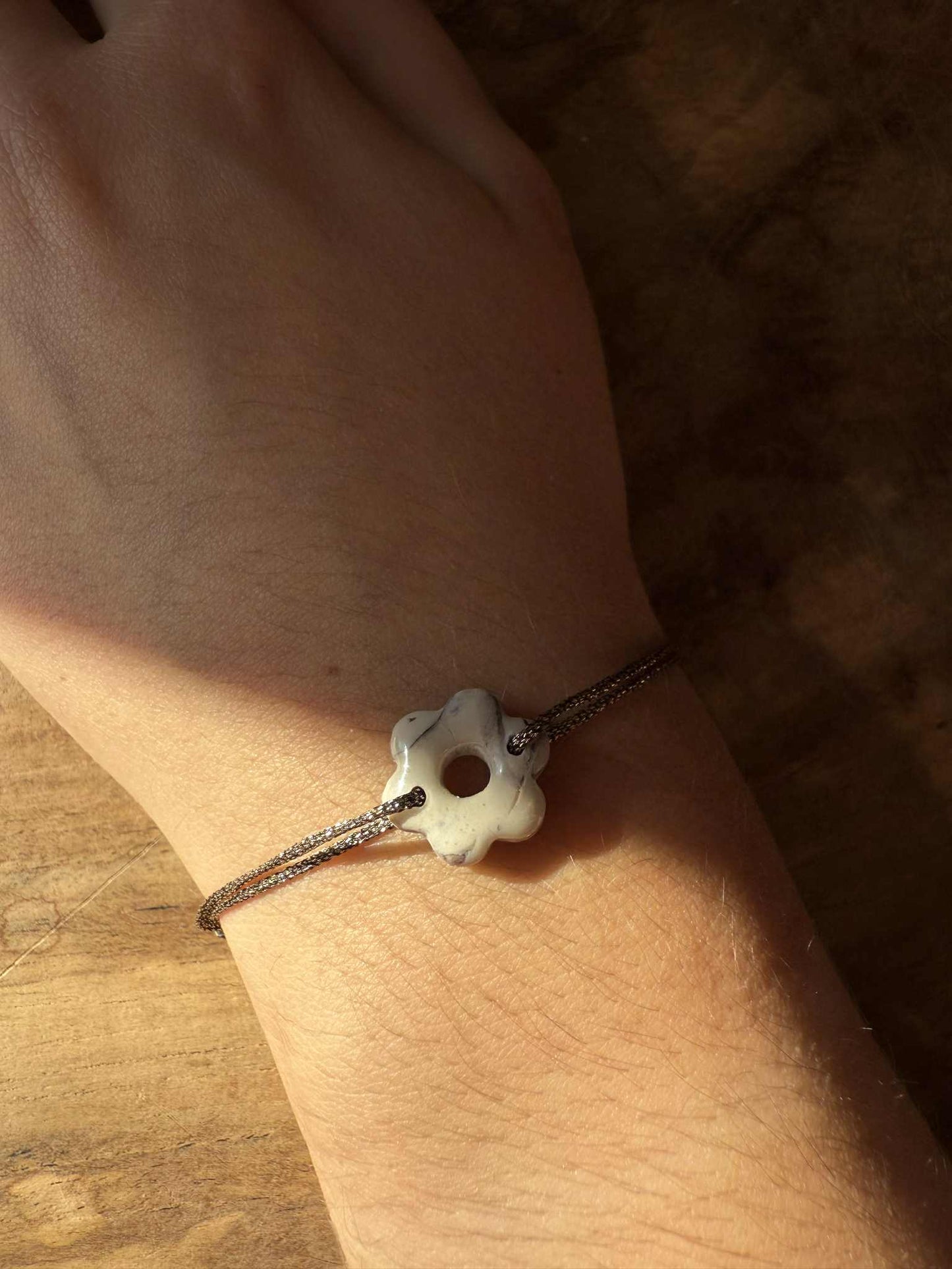 Bracelet Sahara — Cordon Anthracite Métallisé