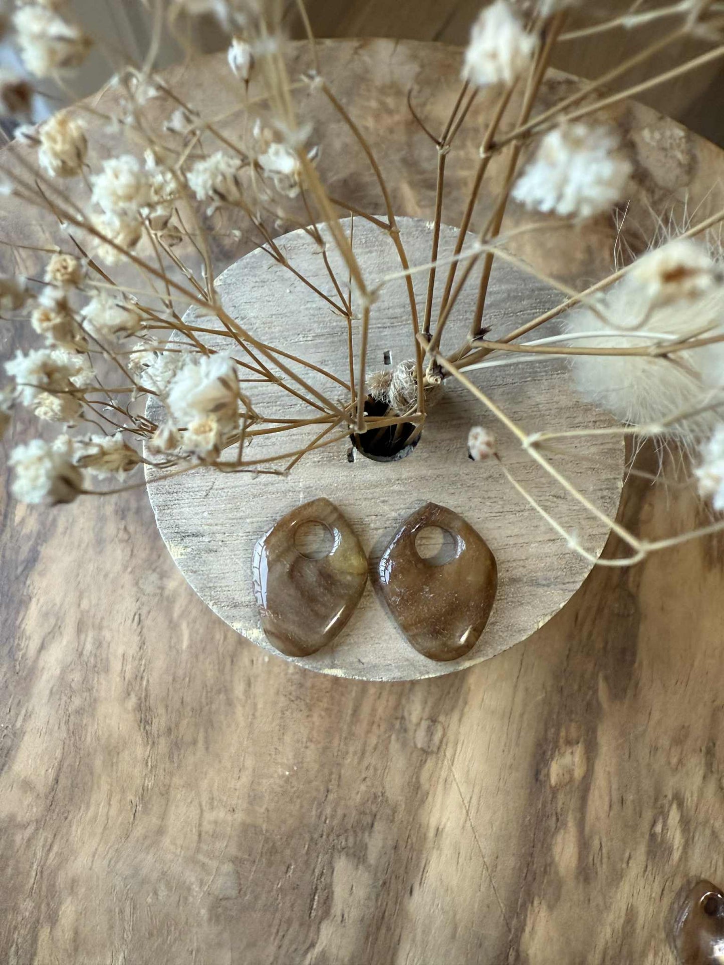 Pampilles "Amandine" bronze translucide