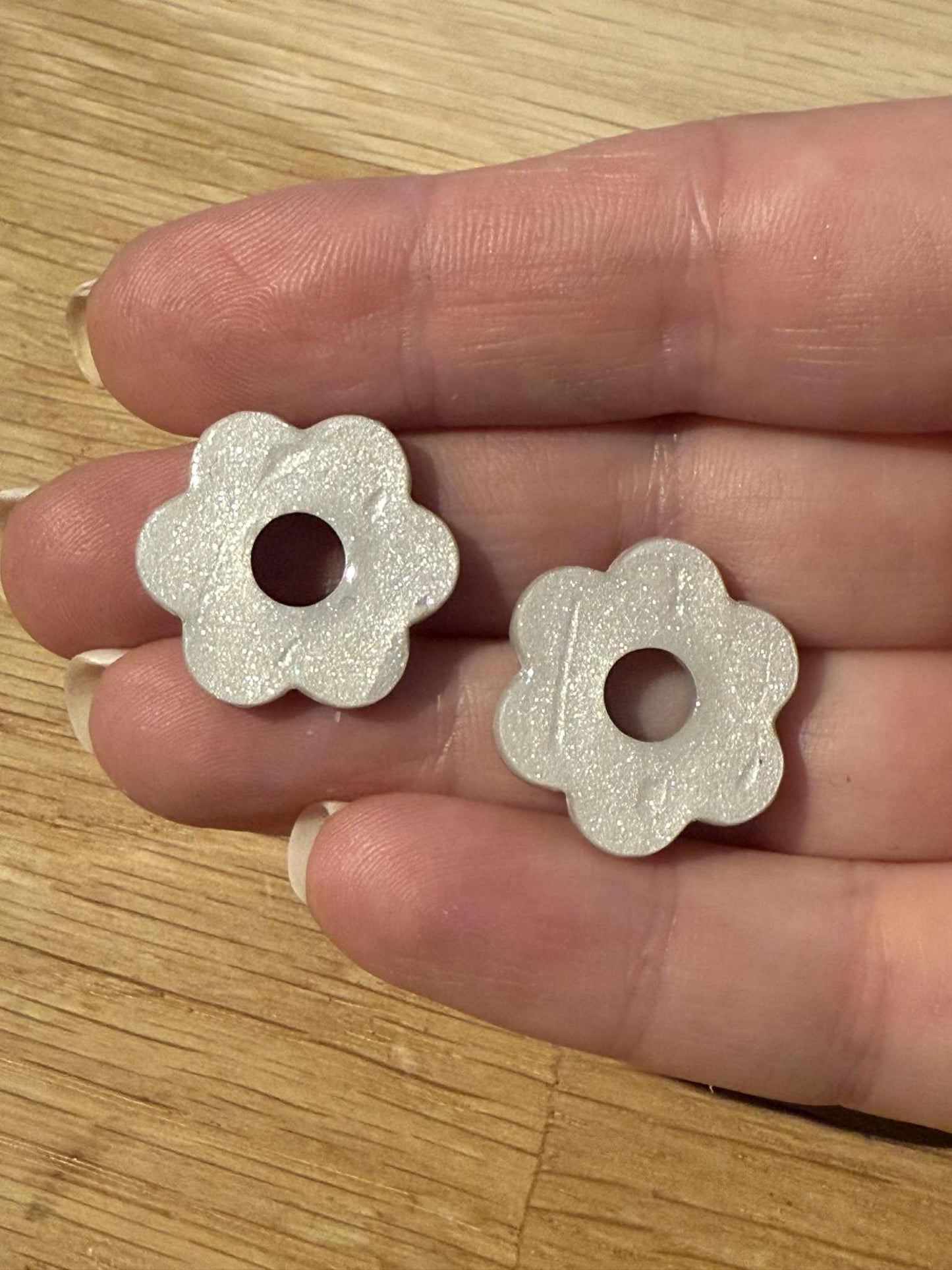 Pampilles "Romane" marbré argenté