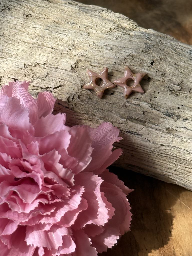 Mini pampilles "Laureen" Marbré rose poudré