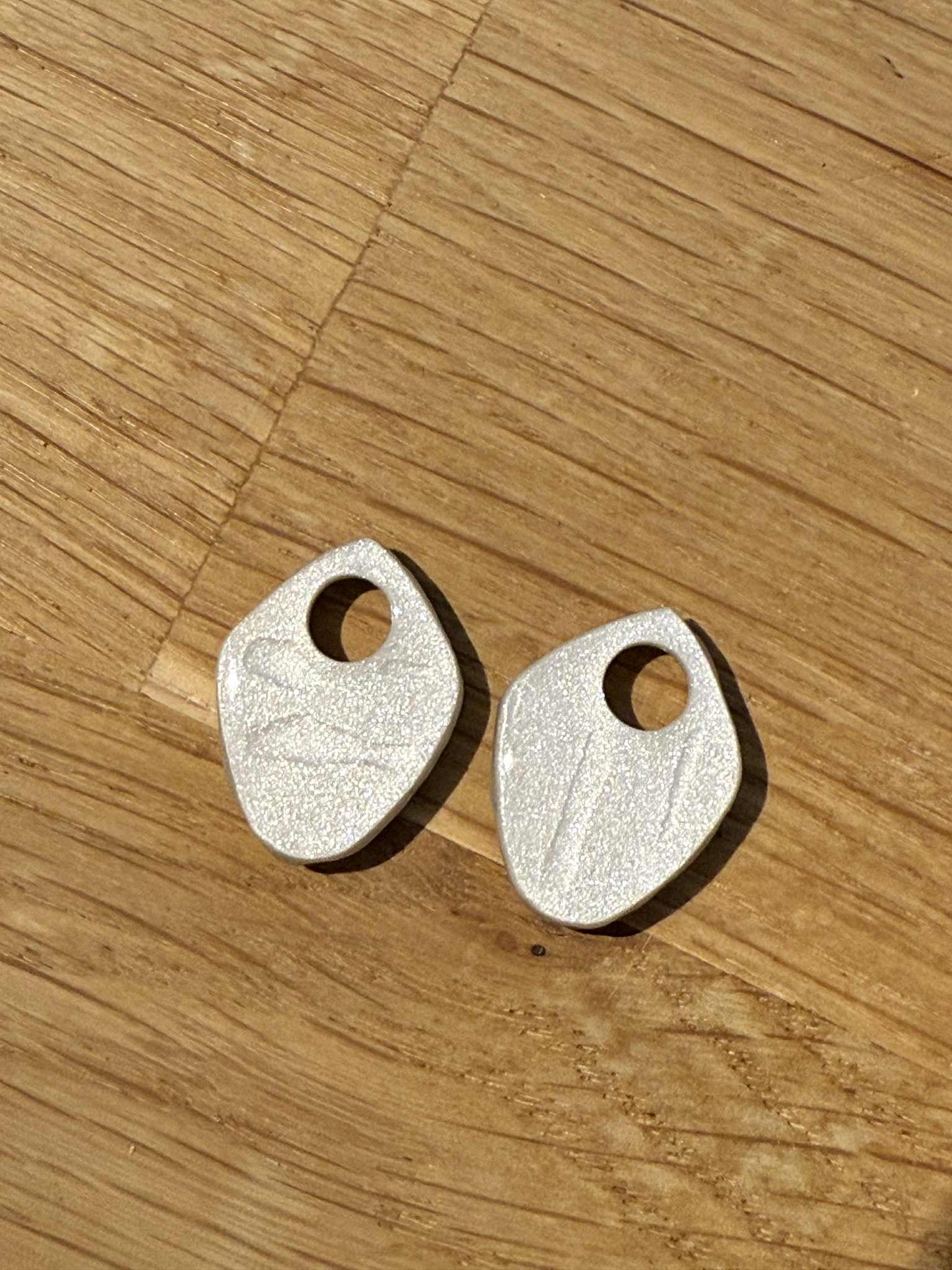 Pampilles "Amandine" marbré argenté