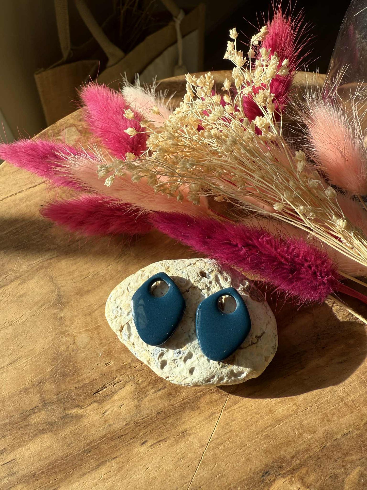 Pampilles "Amandine" Bleu Canard