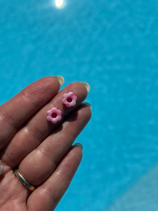Ultra Mini pampilles "Romane" Marbré rose bonbon