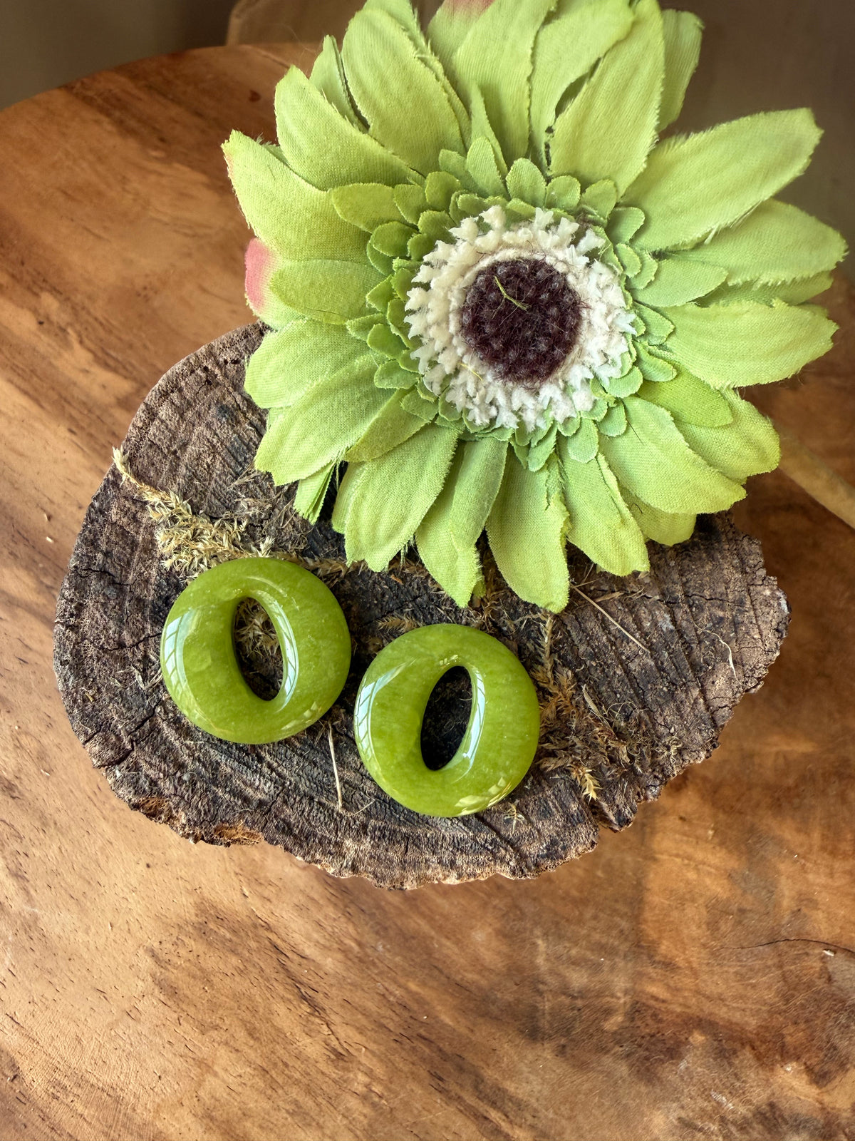 Pampilles "Christine" Vert Olive