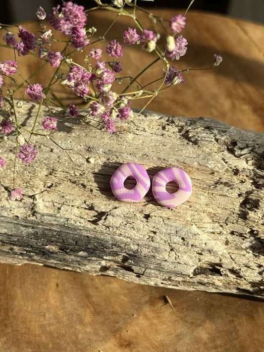 Pampilles "Isïa" Zébrage violet