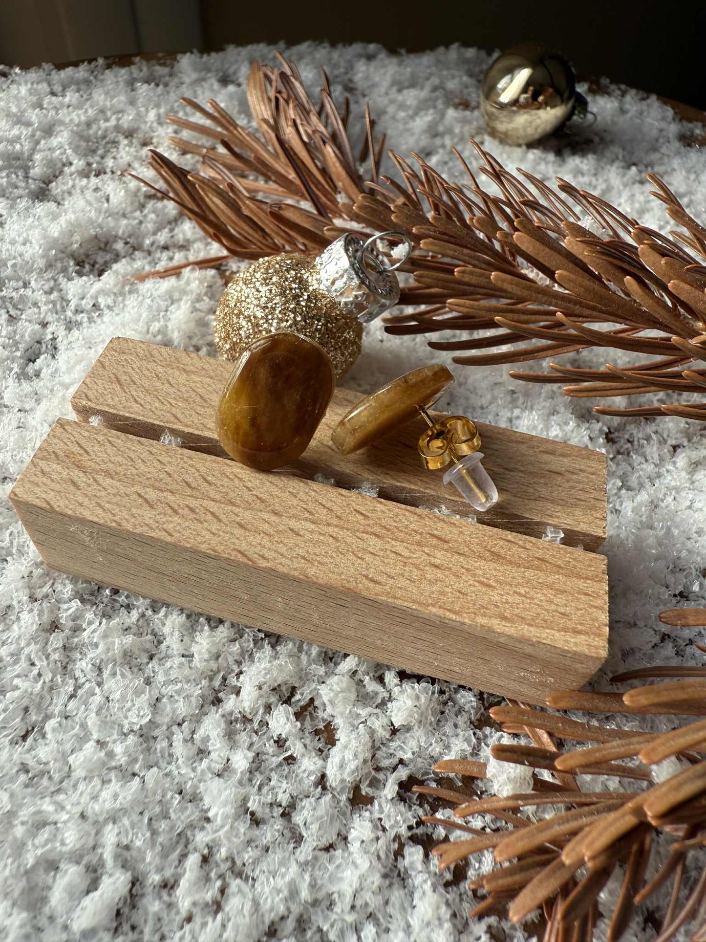 Puces d'oreilles Pampilles "Agathe" tortoise