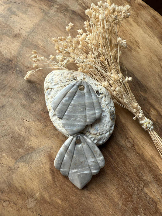 Pampilles "Sofia" marbré gris doré