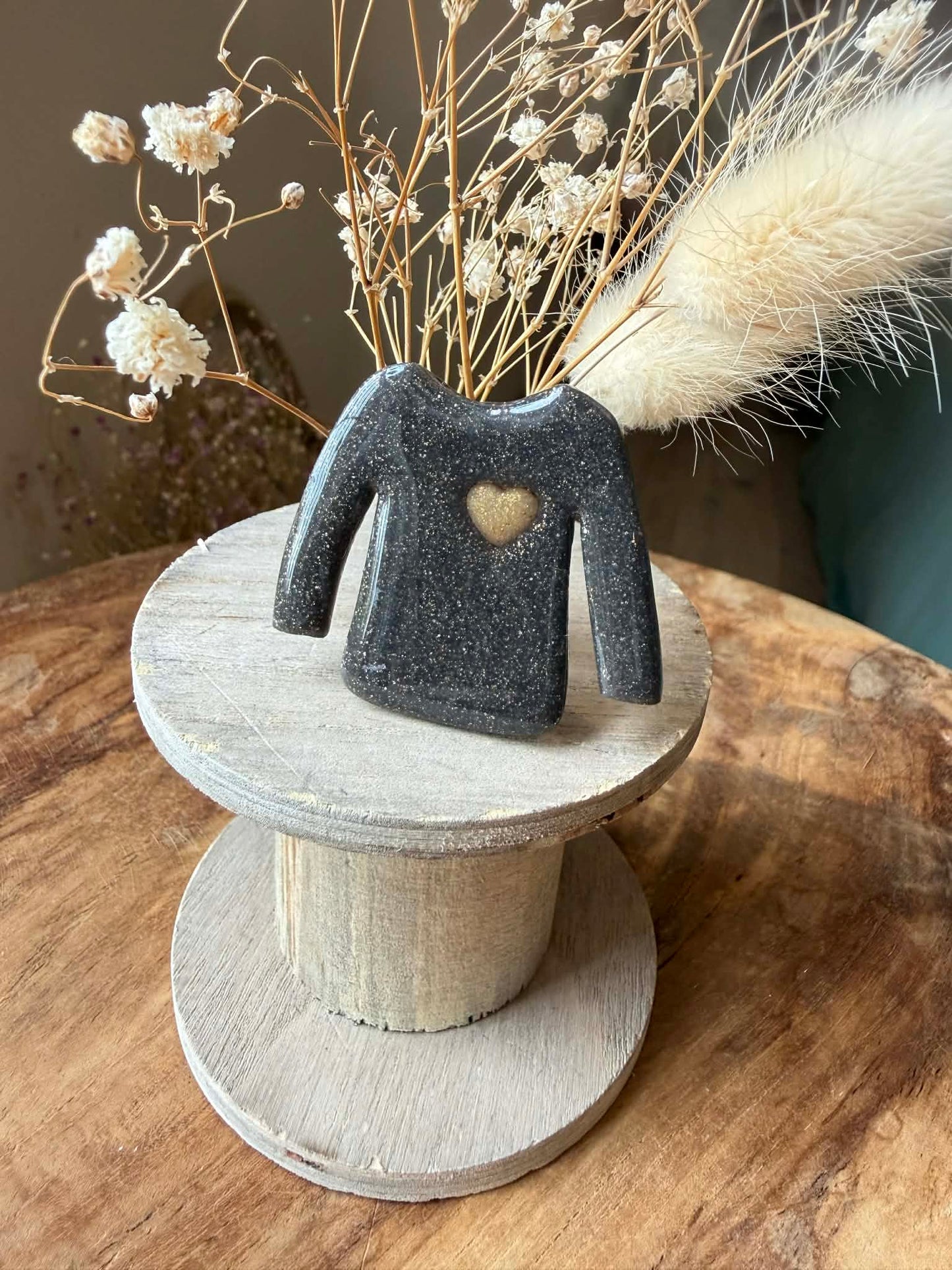 Broche pull/tee shirt "Maïa"– Pâte polymère & résine UV