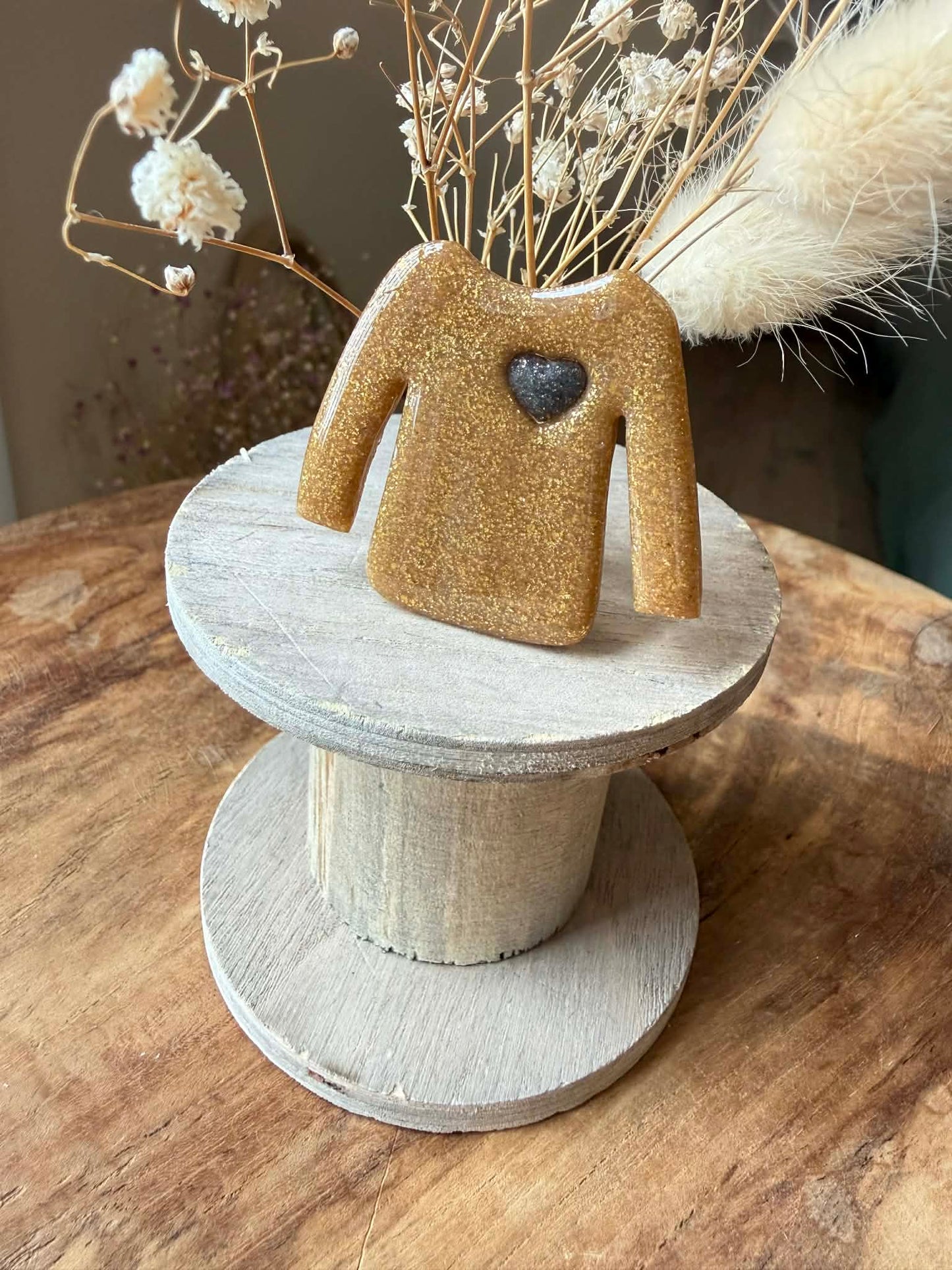 Broche pull/tee shirt "Maïa"– Pâte polymère & résine UV