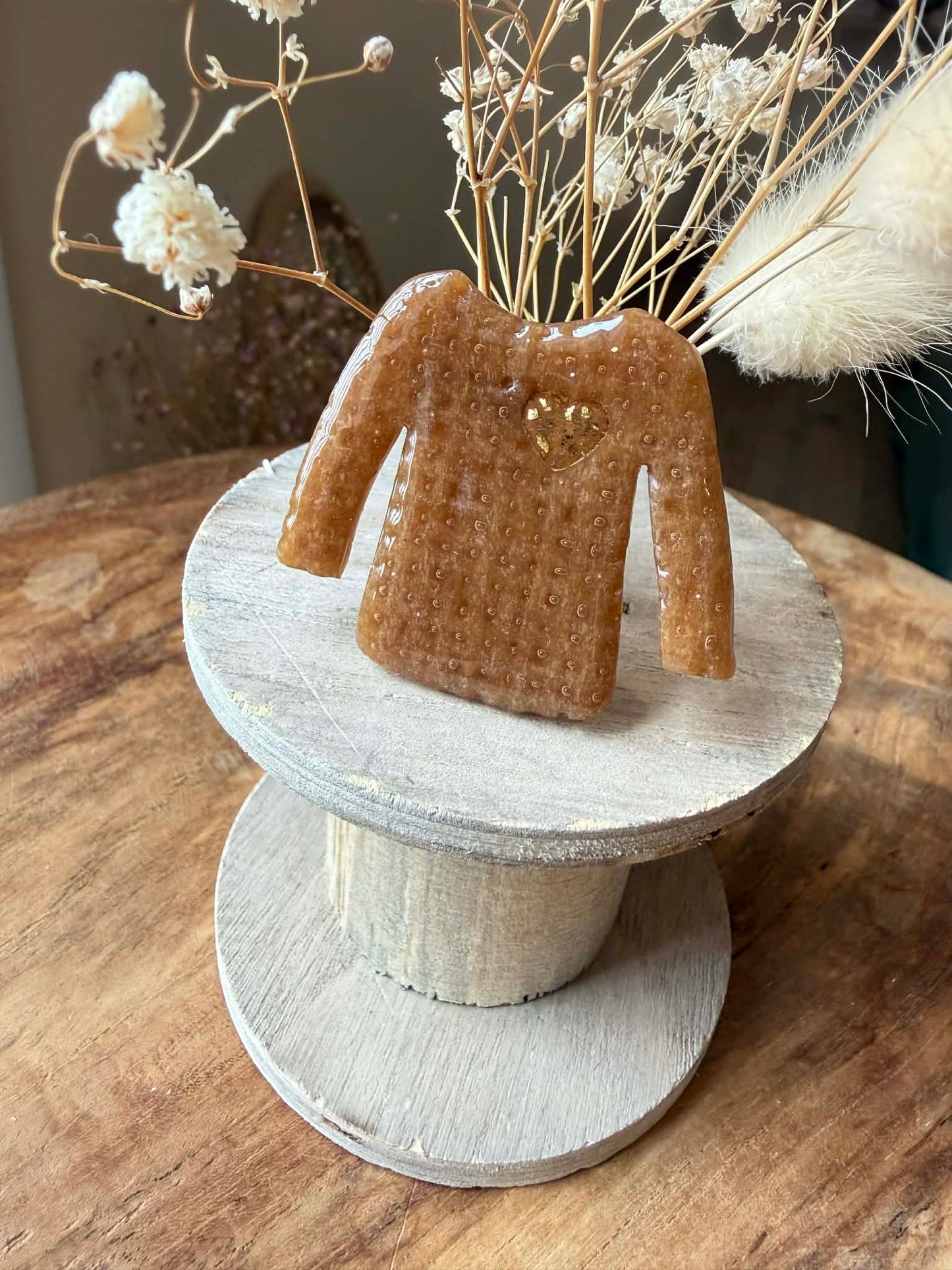 Broche pull/tee shirt "Maïa"– Pâte polymère & résine UV