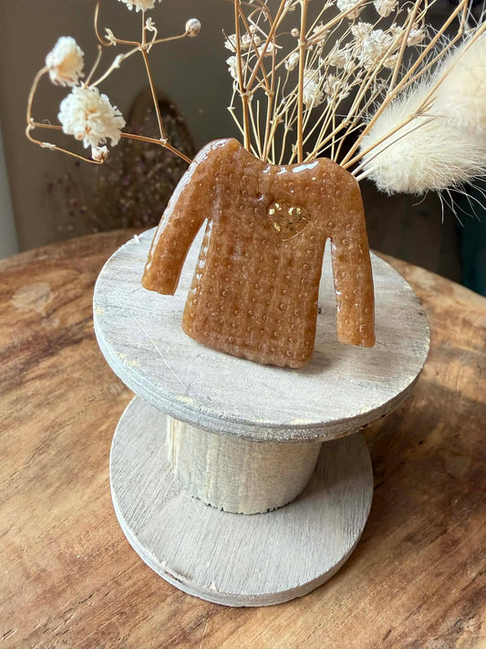 Broche pull/tee shirt "Maïa"– Pâte polymère & résine UV