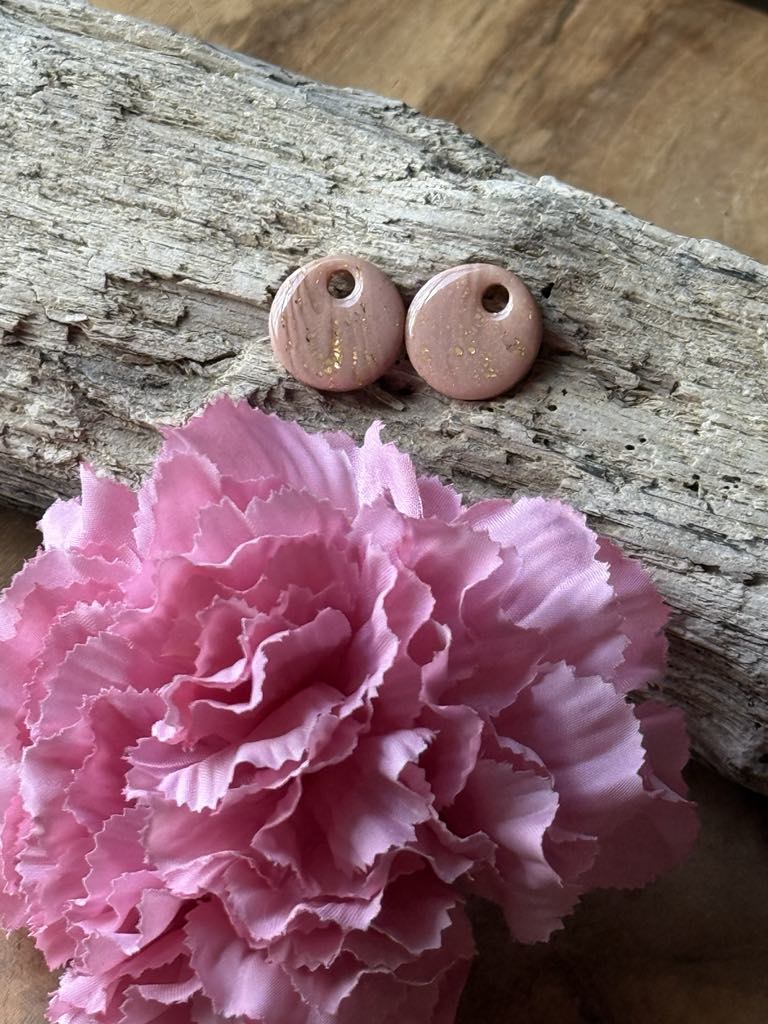 Pampilles "Eulalie" Marbré Rose poudré