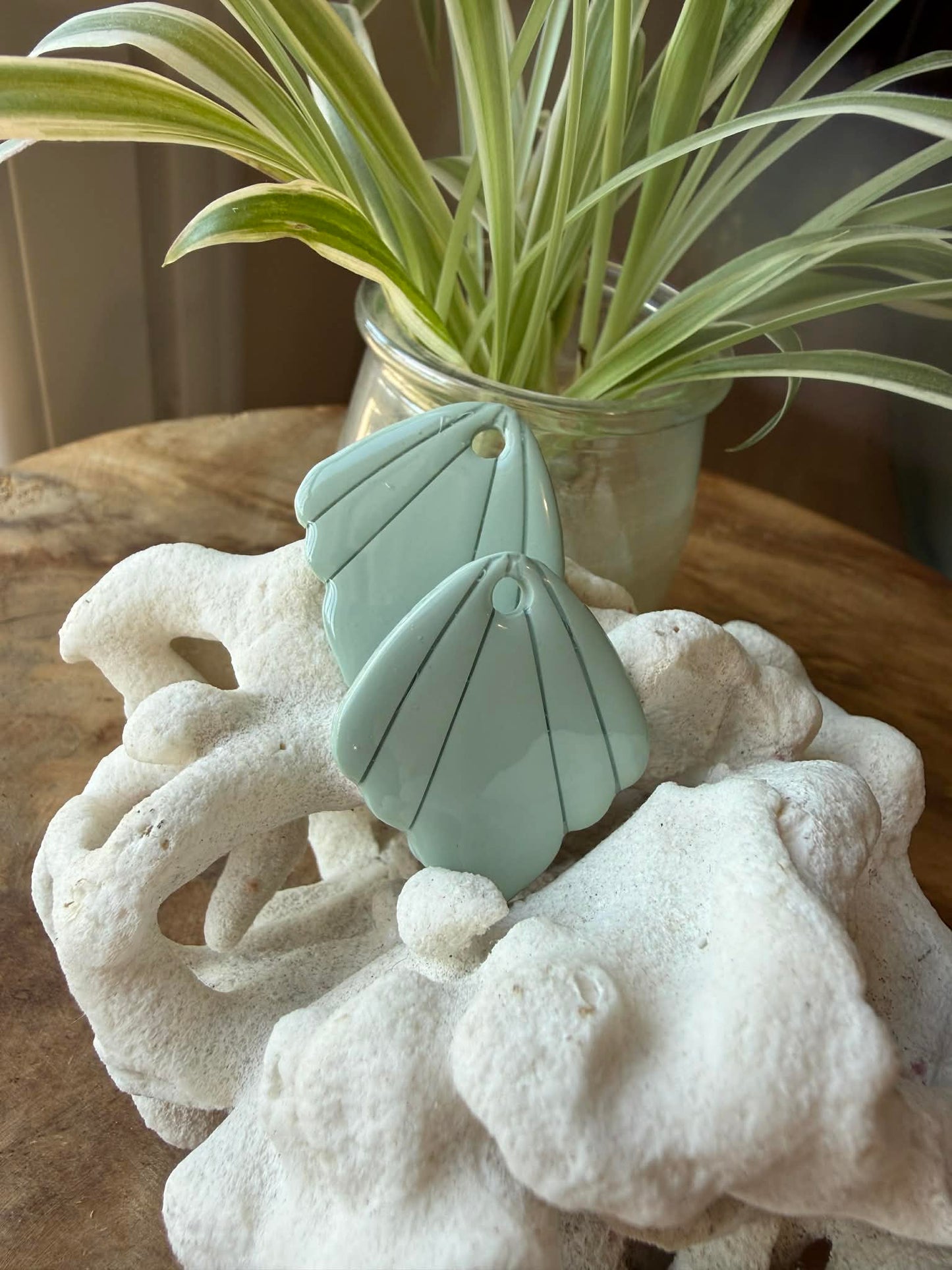 Pampilles "Sofia" Vert Sauge/Céladon