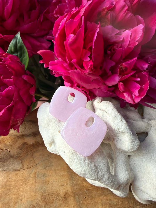 Grandes Pampilles "Méline" quartz rose