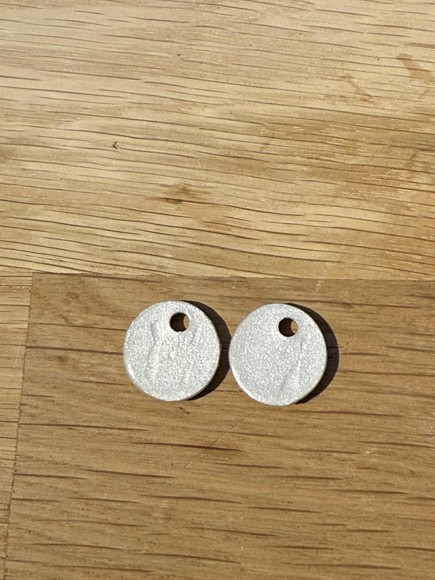 Pampilles "Eulalie" marbré argenté