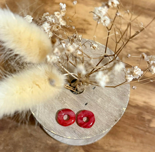 Pampilles "Isïa" Rouge cristal translucide