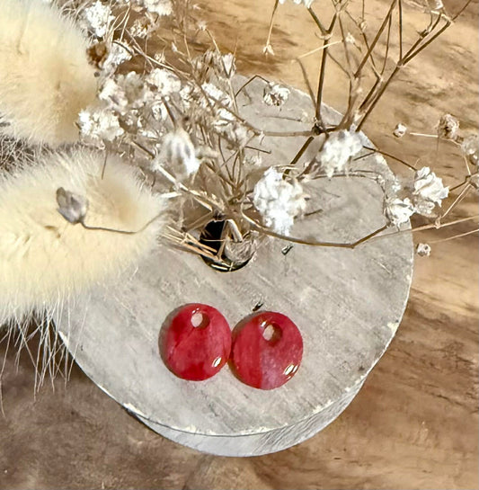 Pampilles "Anna" Rouge cristal translucide