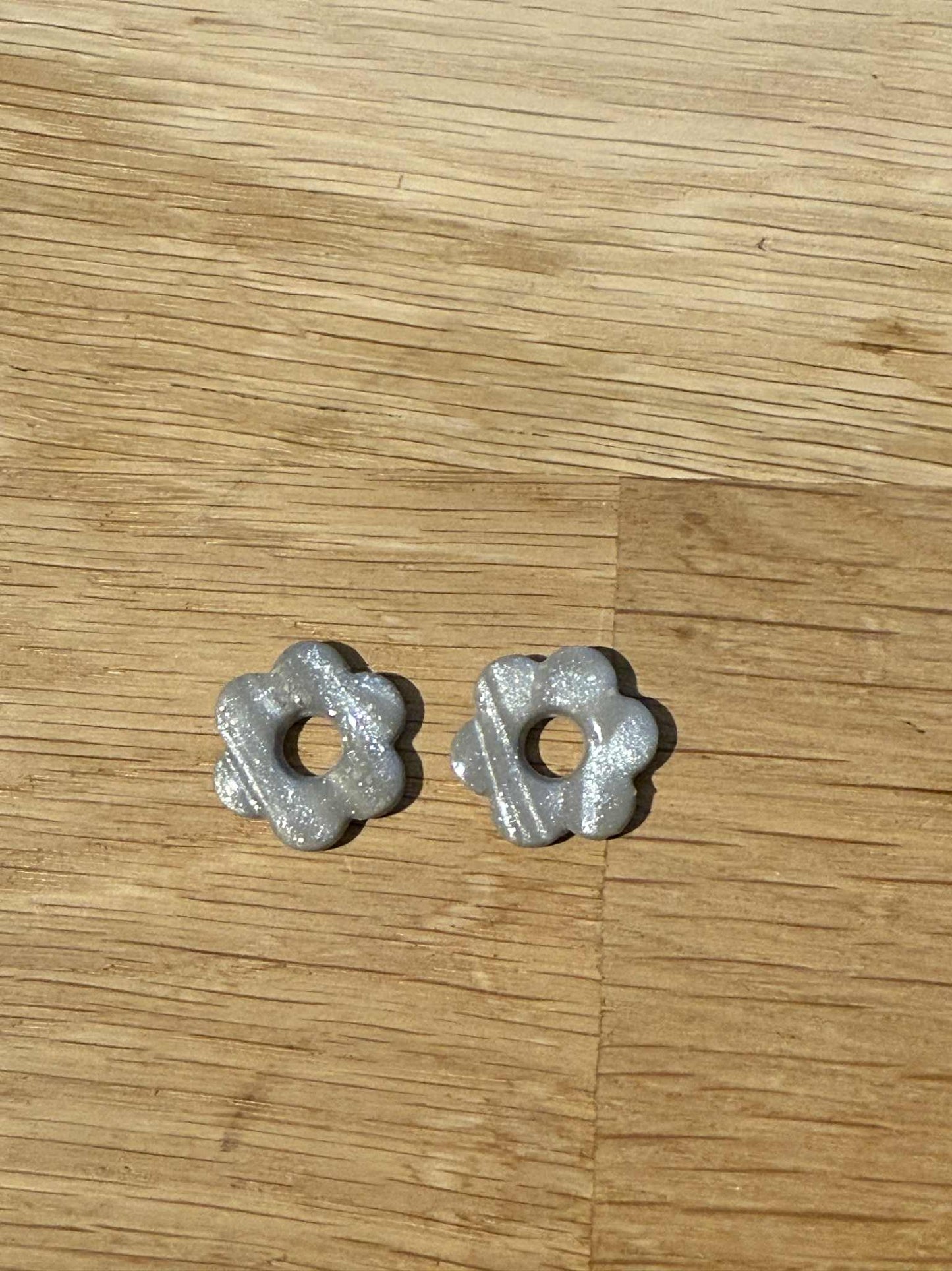 Pampilles "Romane" marbré argenté