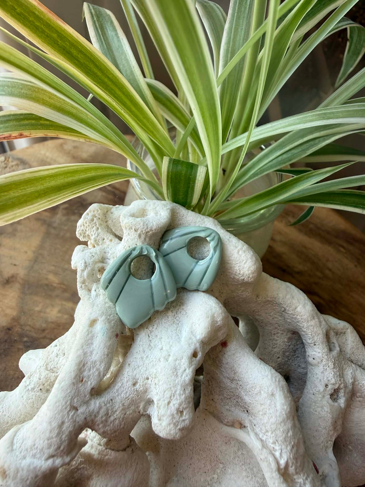 Mini Pampilles "Sofia" Vert Sauge/Céladon