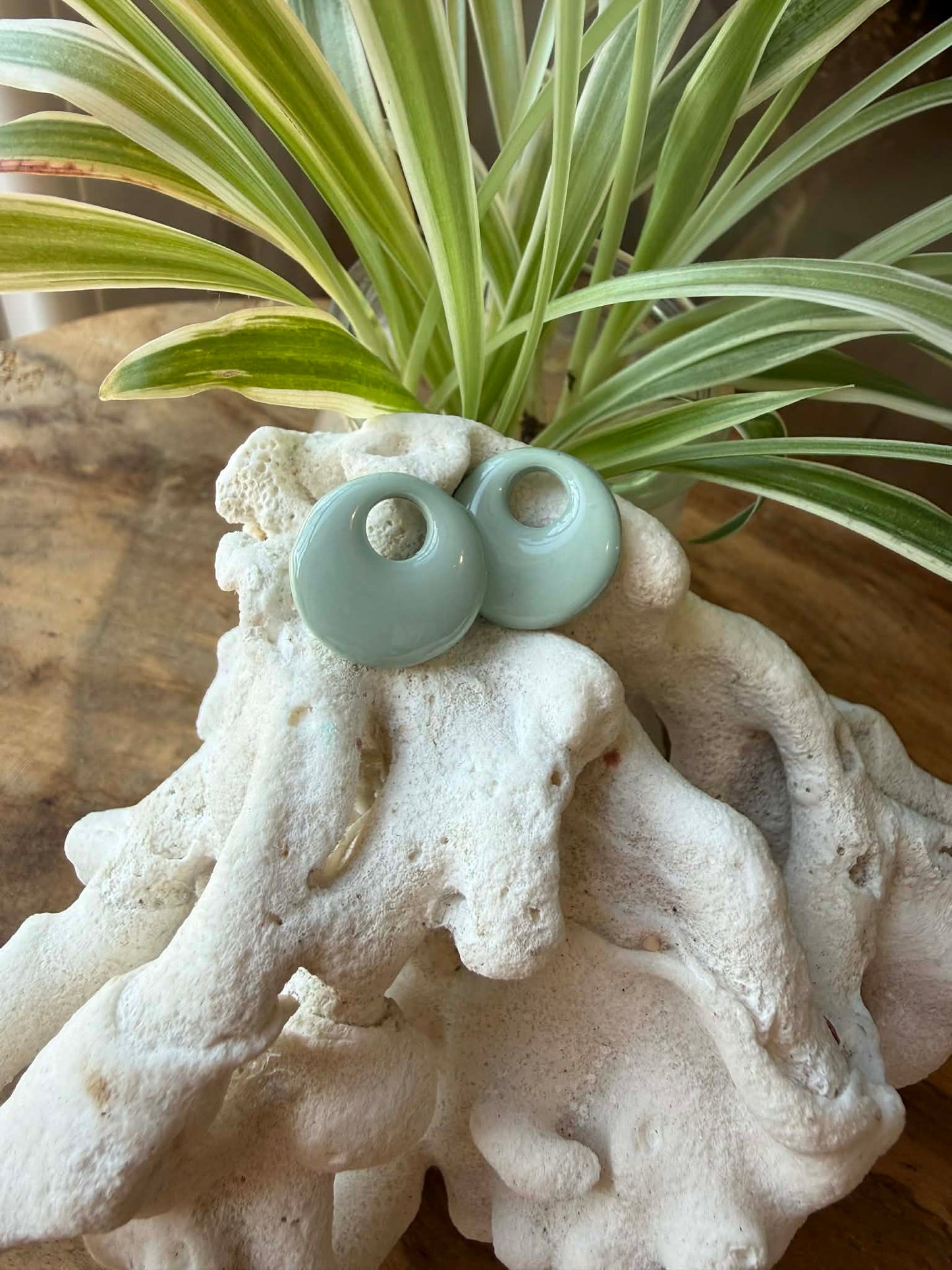 Pampilles "Eulalie" Vert Sauge/Céladon