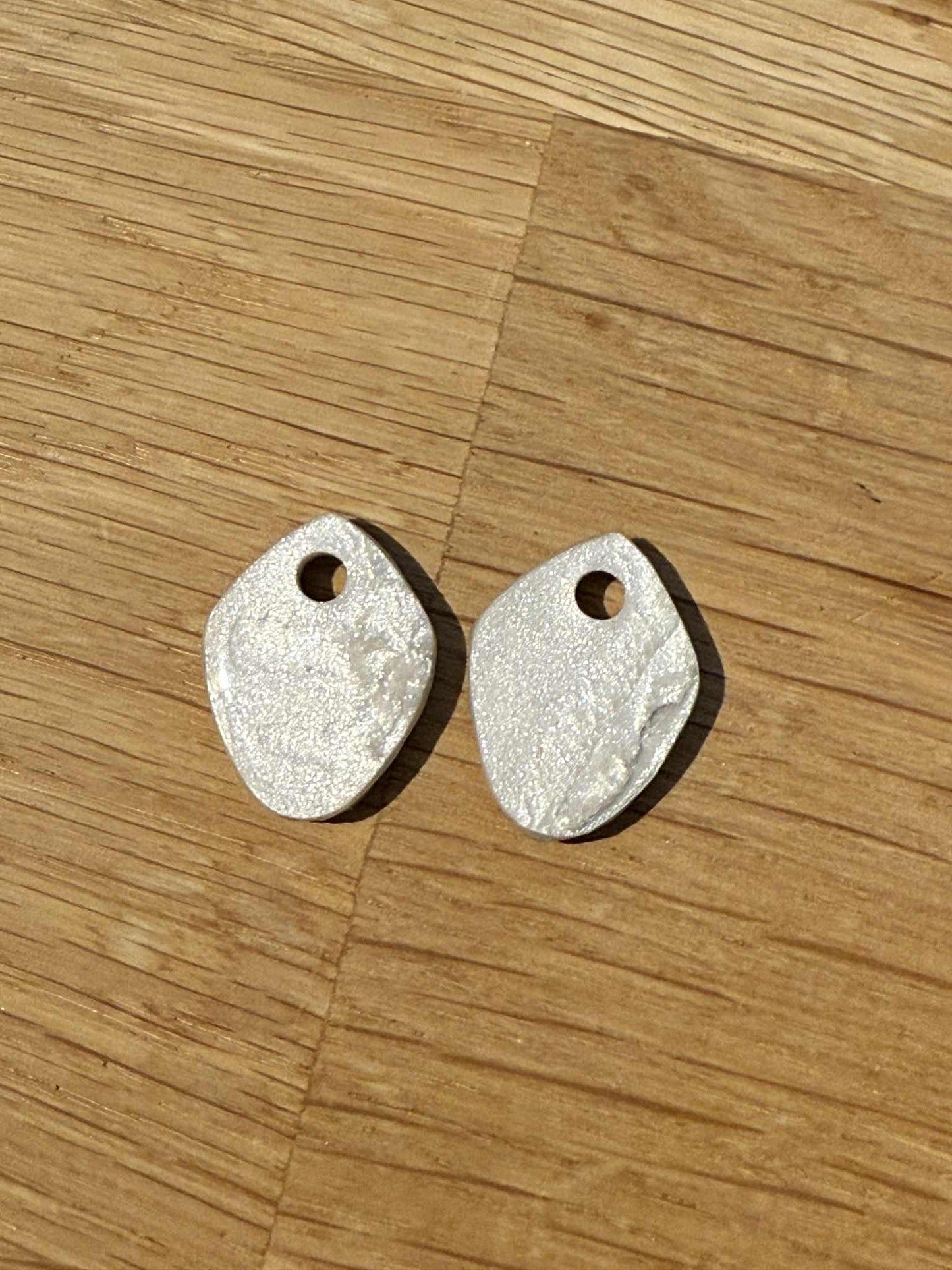 Pampilles "Amandine"  marbré argenté