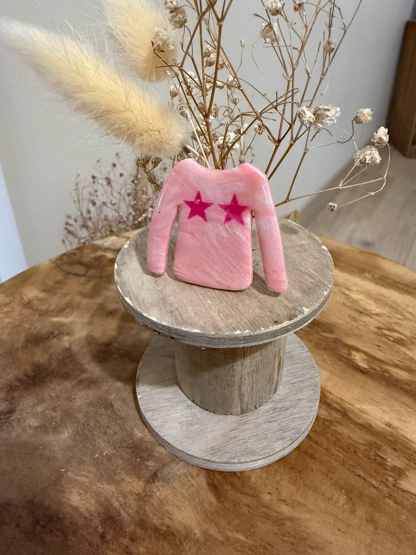 Broche pull/tee shirt "Maïa"– Pâte polymère & résine UV