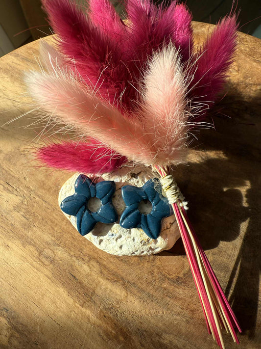 Pampilles "Haïcéa" Bleu Canard