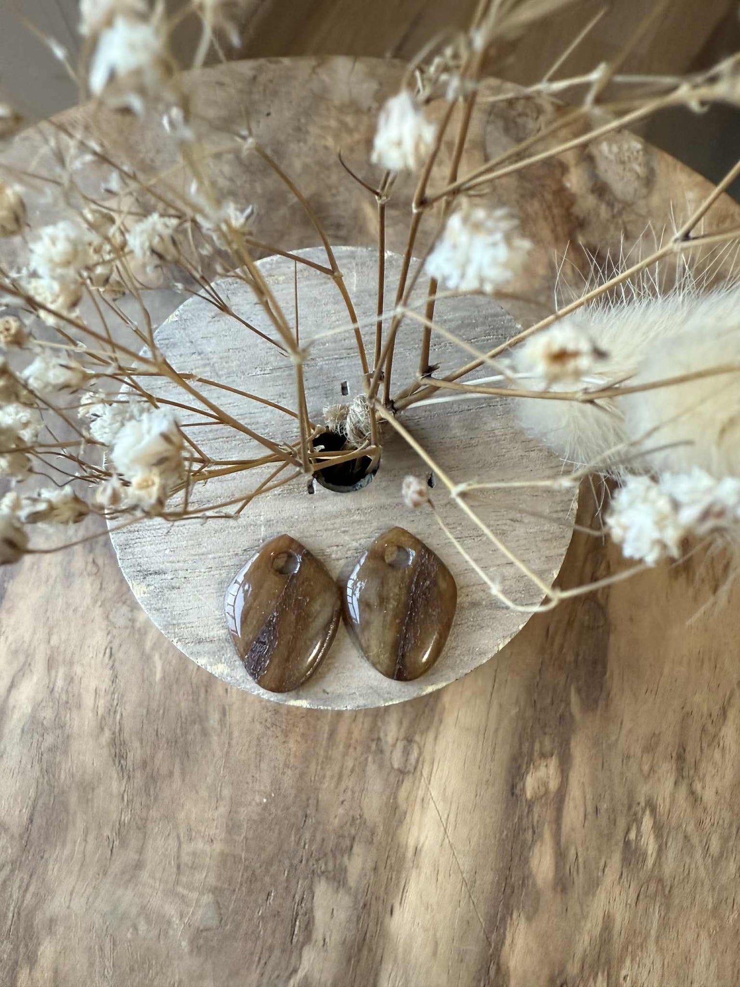 Pampilles "Amandine" bronze translucide