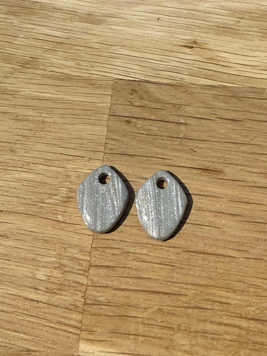 Pampilles "Amandine"  marbré argenté