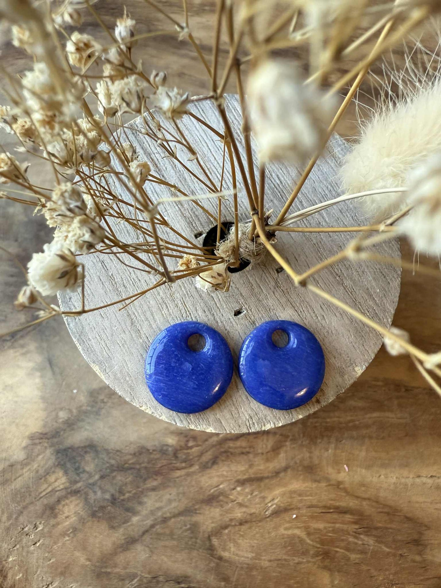 Pampilles "Eulalie" Bleu Nuit translucides