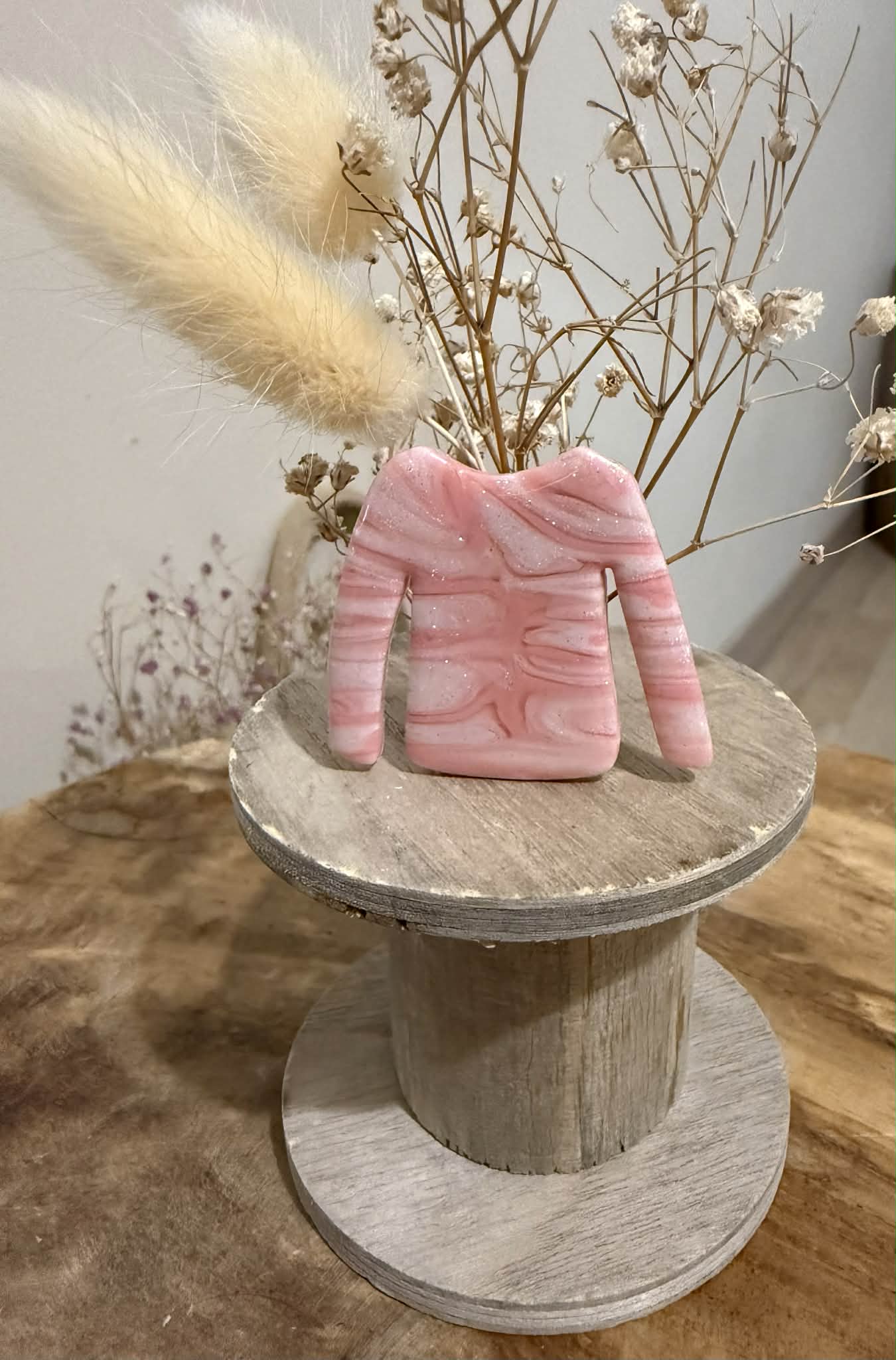 Broche pull/tee shirt "Maïa"– Pâte polymère & résine UV