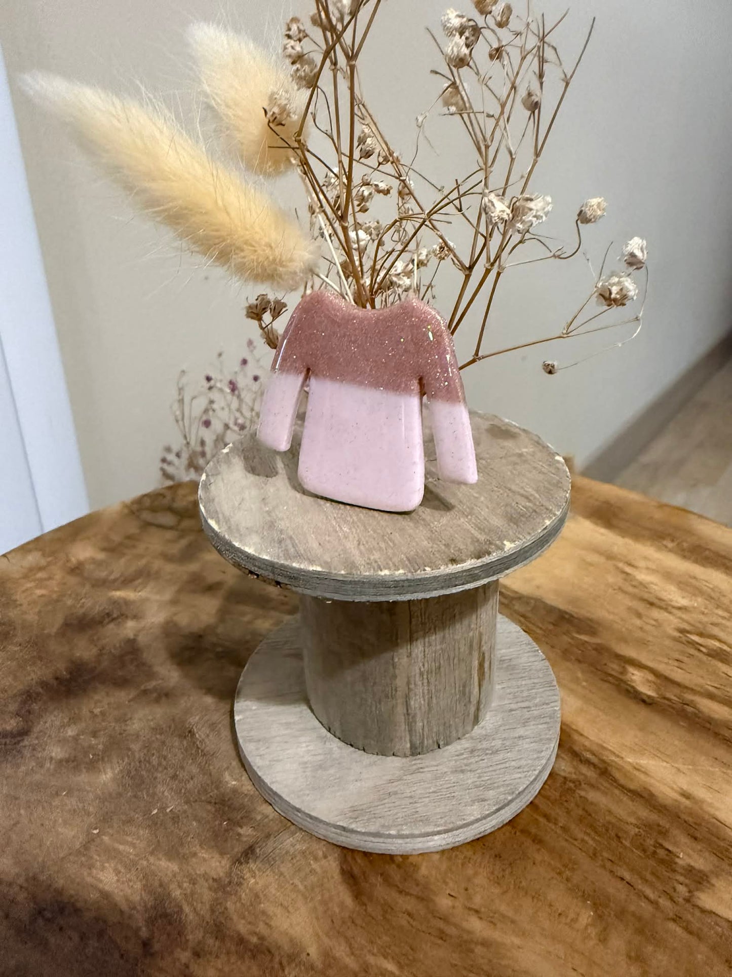 Broche pull/tee shirt "Maïa"– Pâte polymère & résine UV