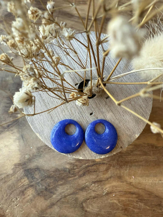 Pampilles "Eulalie" Bleu Nuit translucides