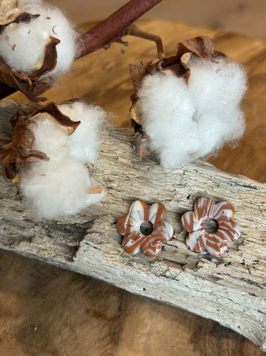 Pampilles "Lisa" Marbré Marron