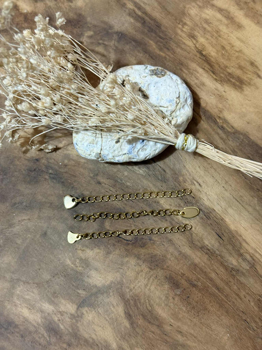 Chaîne d’extension en acier inoxydable – Doré ou argenté (5 cm)