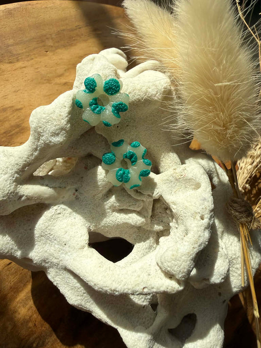 Pampilles 'Iris" pois bleu textures "mat"