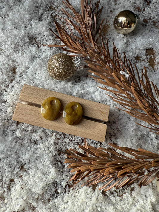 Pampilles "Anna" marbré translucide jaune/vert