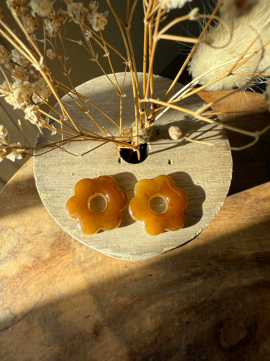 Pampilles "Romane" translucide cappuccino