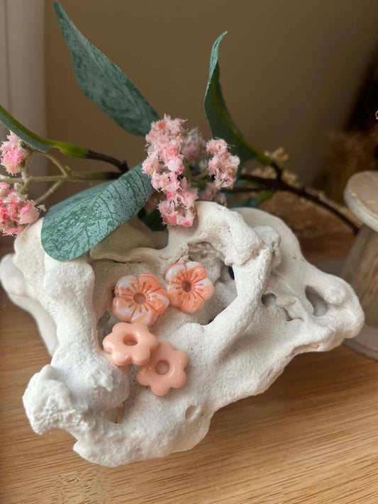 🌸 Coffret Pampille "Louisa" & "Mini Romane" saumoné (sans créole)