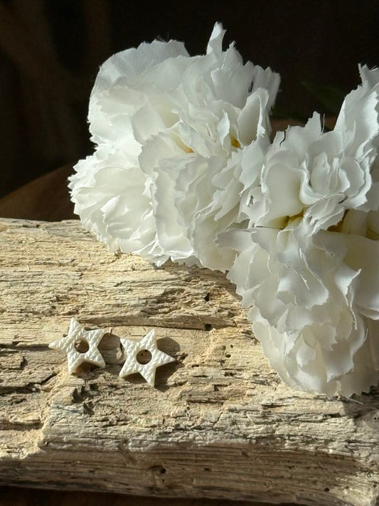 Mini pampilles "Laureen" Perle texturé laine