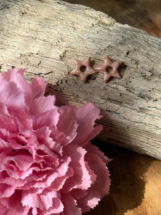 Mini pampilles "Laureen" Marbré rose poudré