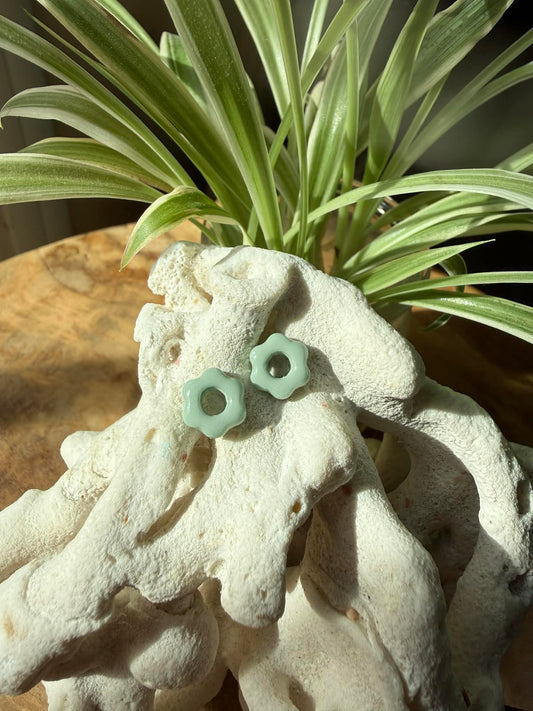 Ultra Mini pampilles "Romane" Vert Sauge/Céladon