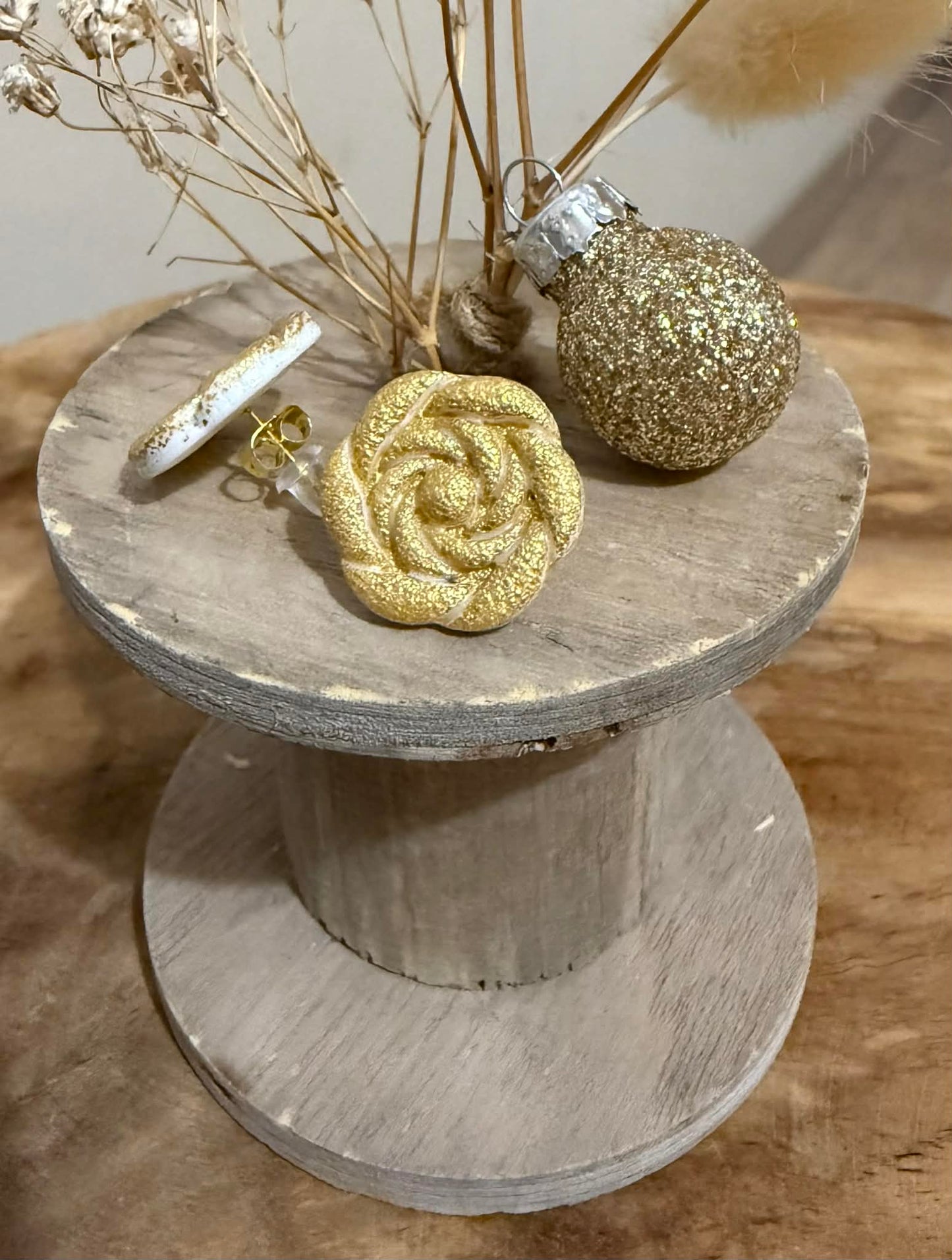 Puces d’oreilles «Rose»  – Or ou Argent