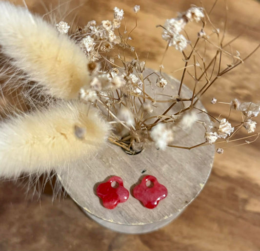 Pampilles "Romy" Rouge cristal translucide