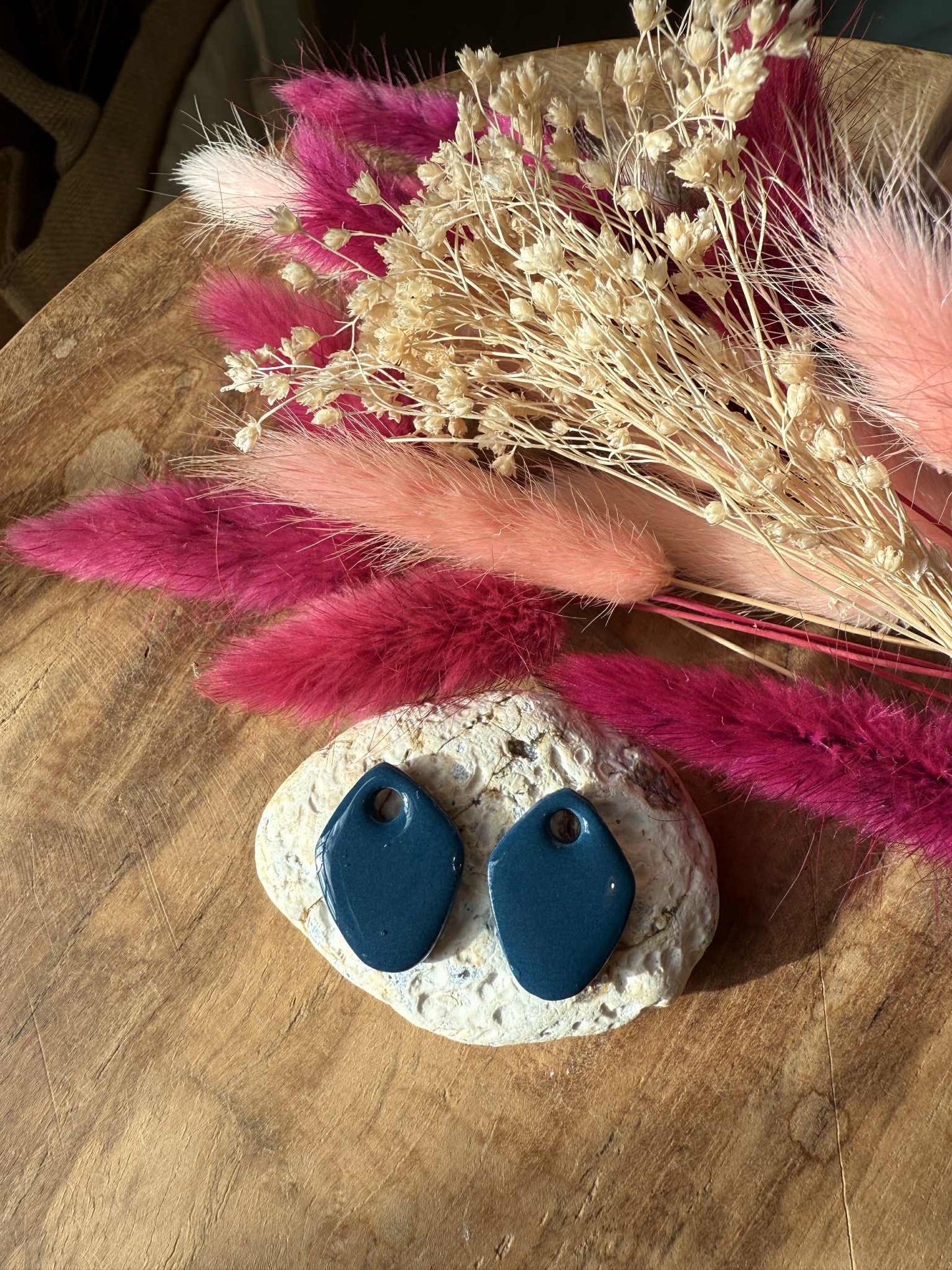 Pampilles "Amandine"  Bleu Canard