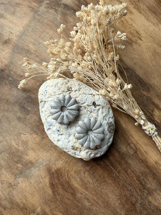 Petites Pampilles "Laura" marbré gris doré